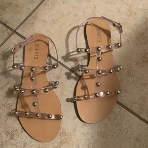 Clear sandals